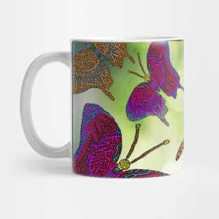 Kaleidoscope of Butterflies - Landscape Orientation Mug